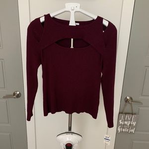 Bar III Peep Hole  Day and Night Sweater size XL